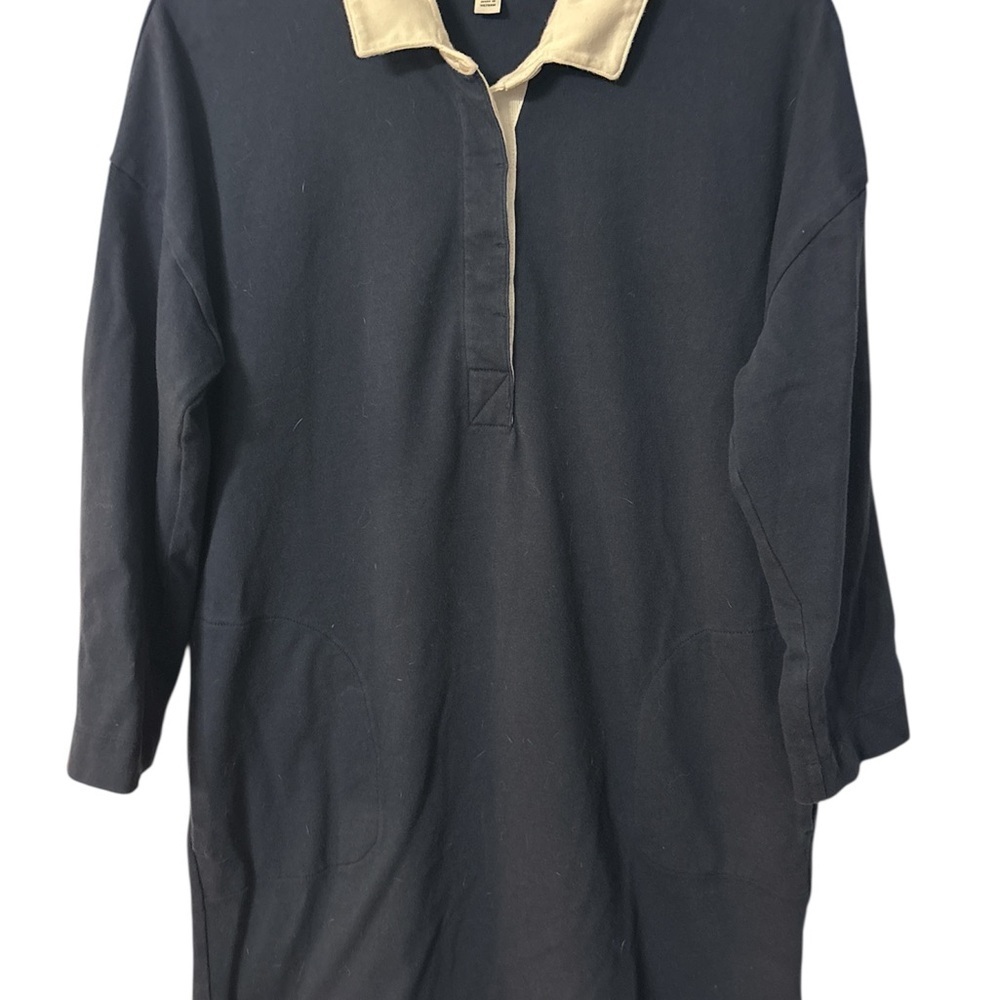 Free Assembly Women’s Polo Mini Dress with Long Sleeves